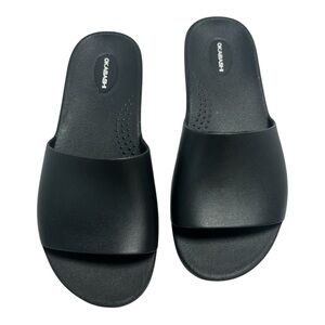 OKABASHI Black Slide Sandals Comfort Sporty Everyday Casual Summer Women's Sz 9